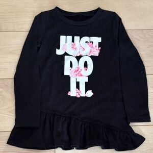 Nike Black and Pink Long Sleeve Kids dress
